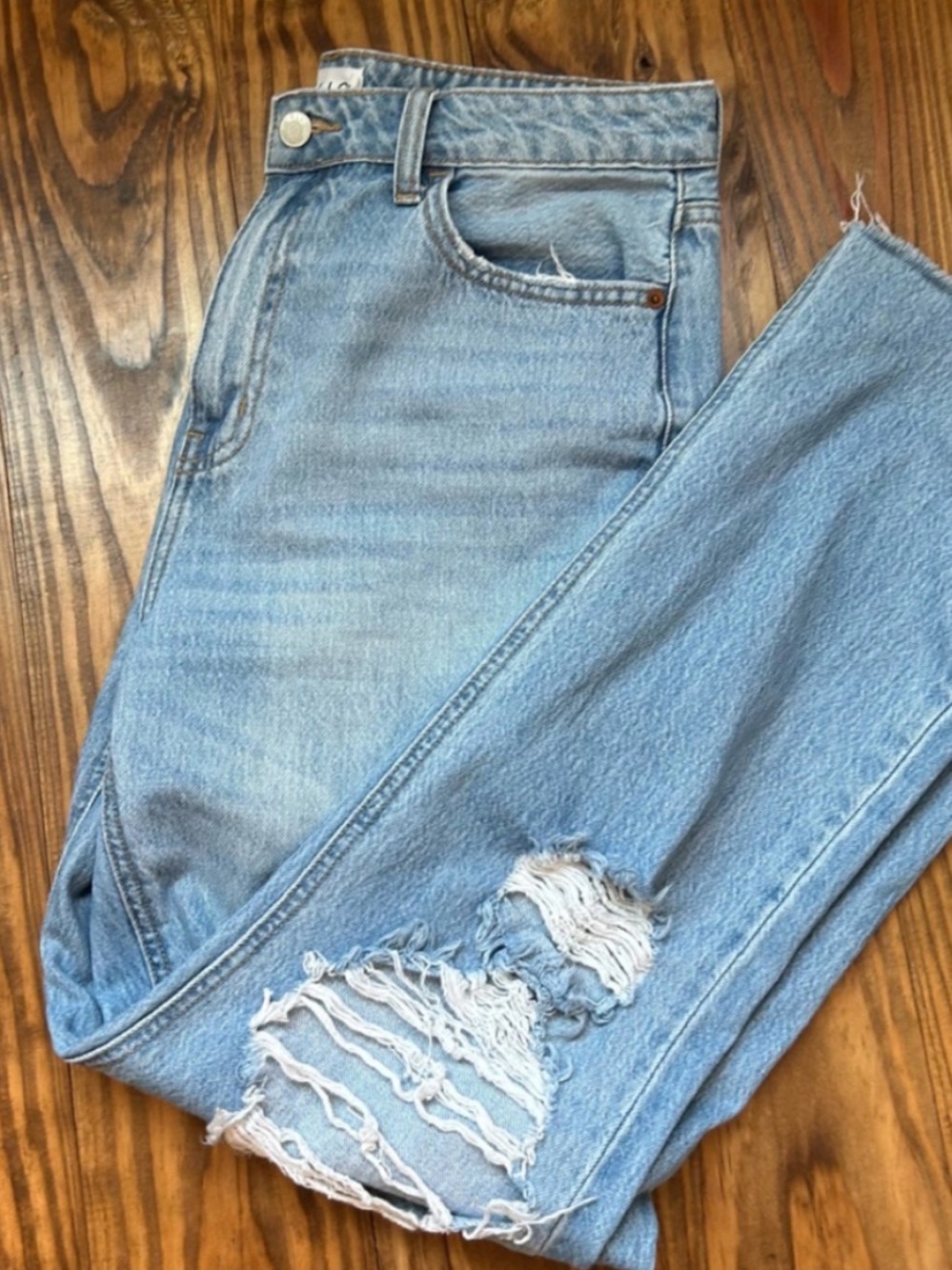 Cello Light Blue Distressed Straight-Leg Jeans - Picture 4 of 8